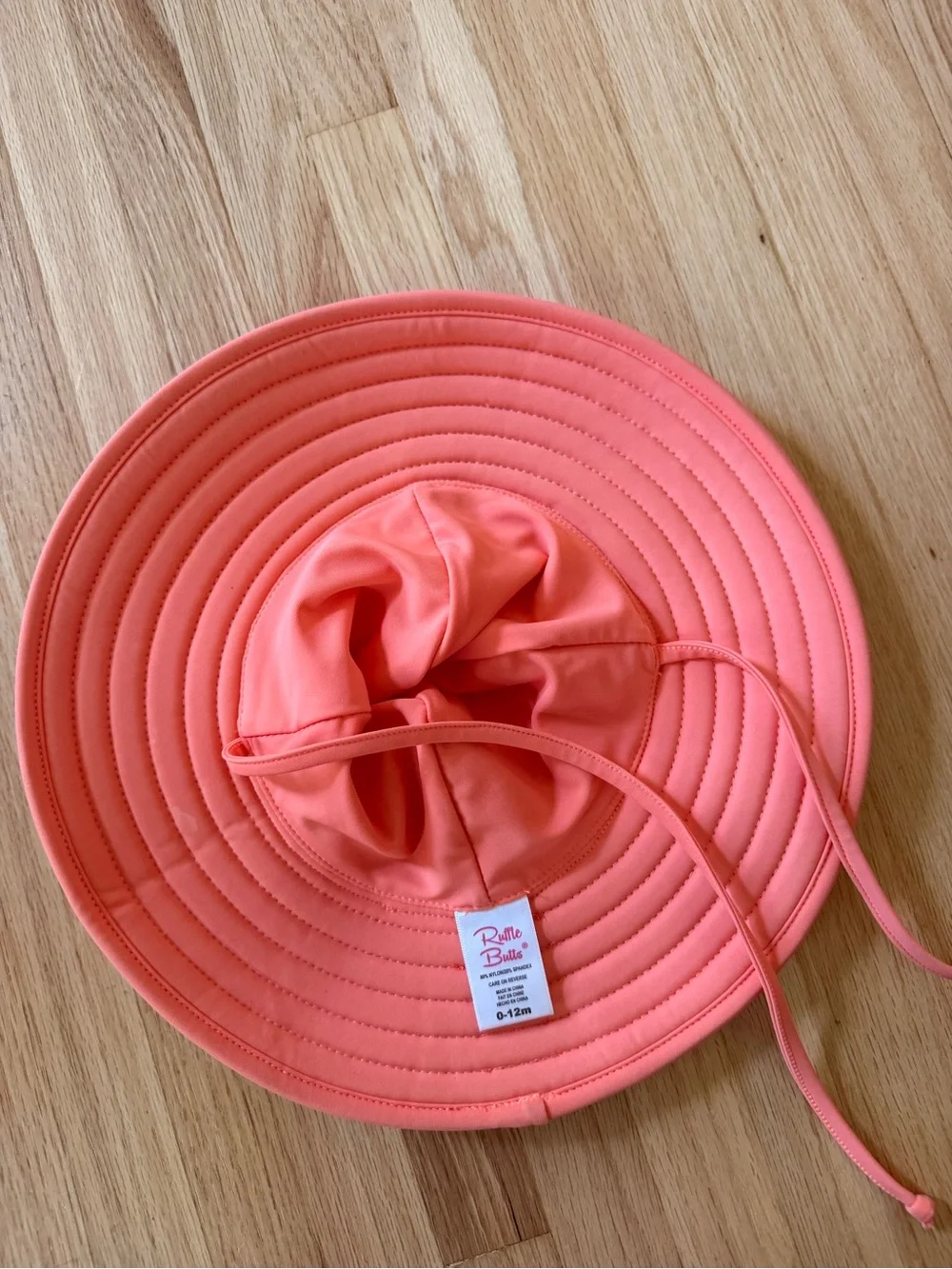 RuffleButts Baby Sun Hat Coral Peach Bucket Size 0-12m